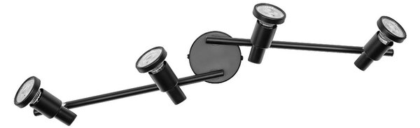 OSRAM Reflektor sufitowy OSRAM, czarny, 4-punktowa, metalowa GU10-LED 927 ściemniany, możliwość ściemniania, czarny, metal