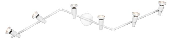OSRAM Reflektor sufitowy OSRAM, biały, 6-punktowa, metalowy, GU10-LED 927 ściemniany, możliwość ściemniania, biały / opal, metal