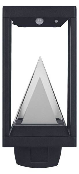 OSRAM SMART+ kinkiet zewnętrzny LED-Solar ALPS, czarny czujnik możliwość ściemniania, czarny, aluminium, nowoczesny