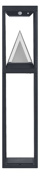 OSRAM SMART+ słupek oświetleniowy LED-słoneczny ALPS, czarny czujnik IP44 możliwość ściemniania, czarny, aluminium, nowoczesny