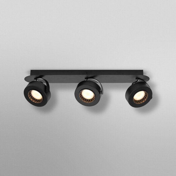 OSRAM Reflektor sufitowy LED VENUS czarny 3-punktowa metalowy 3000 K, czarny, salon / jadalnia, metal, nowoczesny
