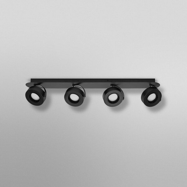 OSRAM Reflektor sufitowy LED VENUS czarny 4-punktowa metalowy 3000 K, czarny, salon / jadalnia, metal, nowoczesny
