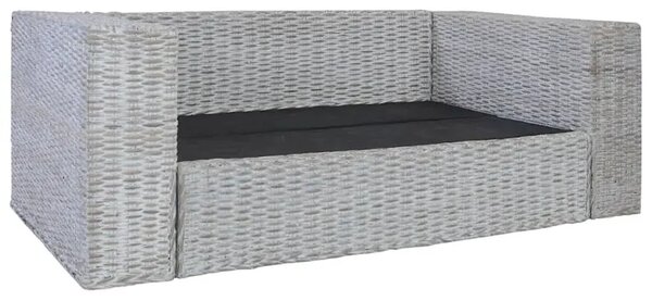 Szara 2-osobowa sofa z rattanu W1-F16