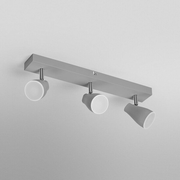 OSRAM Reflektor sufitowy PEAR, szary, 3-punktowa, GU10-LED 2700 K PEAR, aluminiowy / szary / cynkowy, tworzywo sztuczne