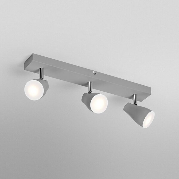 OSRAM Reflektor sufitowy PEAR, szary, 3-punktowa, GU10-LED 2700 K PEAR, aluminiowy / szary / cynkowy, tworzywo sztuczne