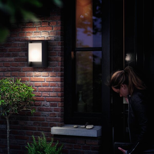 Philips Kinkiet zewnętrzny LED Arbour UE, czarny, aluminium, nowoczesny