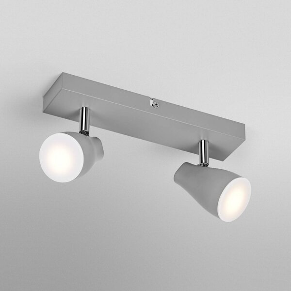 OSRAM Reflektor sufitowy PEAR, szary, 2-punktowa, GU10-LED 2700 K PEAR, aluminiowy / szary / cynkowy, tworzywo sztuczne