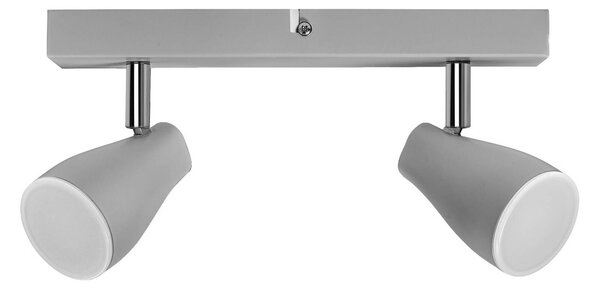 OSRAM Reflektor sufitowy PEAR, szary, 2-punktowa, GU10-LED 2700 K PEAR, aluminiowy / szary / cynkowy, tworzywo sztuczne