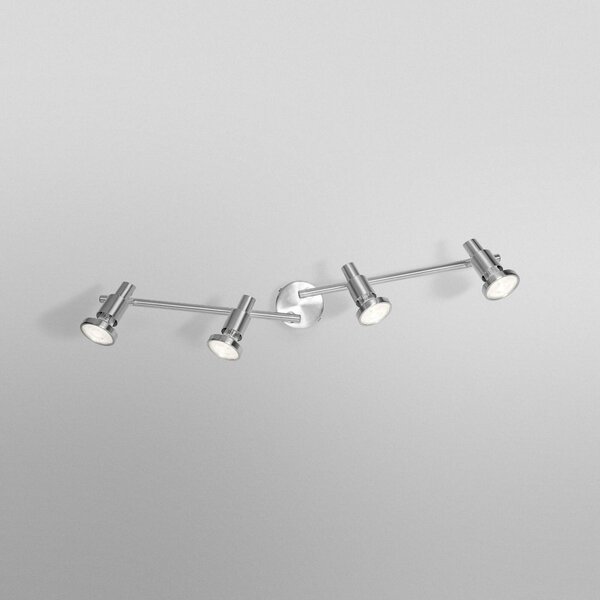 OSRAM Reflektor sufitowy OSRAM, srebrny, metalowy, 4-punktowa GU10-LED 2700 K, chromowy / srebrny, aluminium