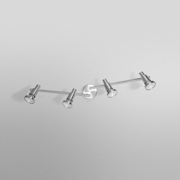 OSRAM Reflektor sufitowy OSRAM, srebrny, metalowy, 4-punktowa GU10-LED 2700 K, chromowy / srebrny, aluminium