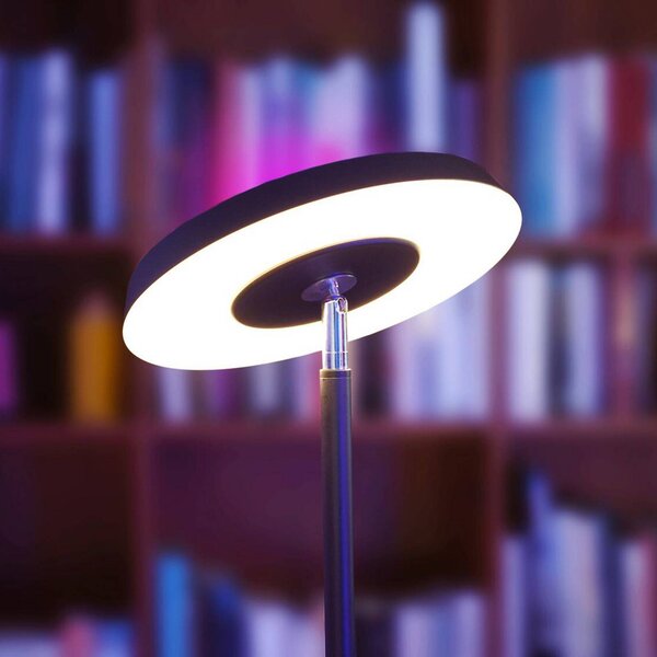 OSRAM SMART+ Lampa stojąca LED WiFi, czarna, up/down, RGB CCT możliwość ściemniania, czarny, salon / jadalnia, metal, nowoczesny
