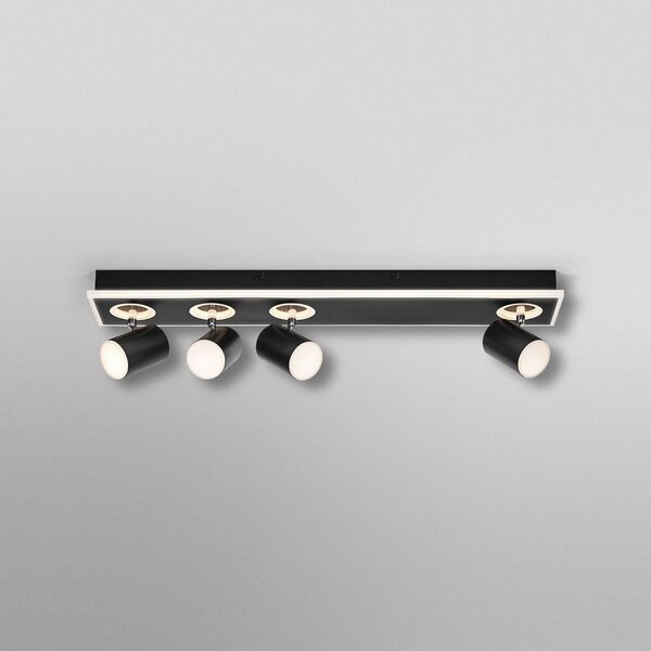 OSRAM Reflektor sufitowy LED MARS CLICK-SELECT, 4 spots, czarny CLICK-SELECT, czarny, salon / jadalnia, metal, nowoczesny