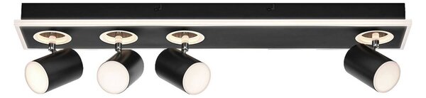 OSRAM Reflektor sufitowy LED MARS CLICK-SELECT, 4 spots, czarny CLICK-SELECT, czarny, salon / jadalnia, metal, nowoczesny
