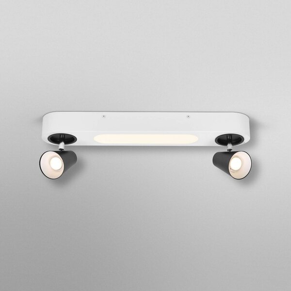 OSRAM Lampa sufitowa LED NEPTUNE CLICK-SELECT, 2 spoty, biała CLICK-SELECT, biały / opal, salon / jadalnia, metal, nowoczesny