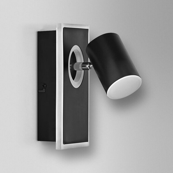 OSRAM Reflektor ścienny LED MARS CLICK-SELECT, 1 spot, czarny CLICK-SELECT, czarny, salon / jadalnia, metal, nowoczesny