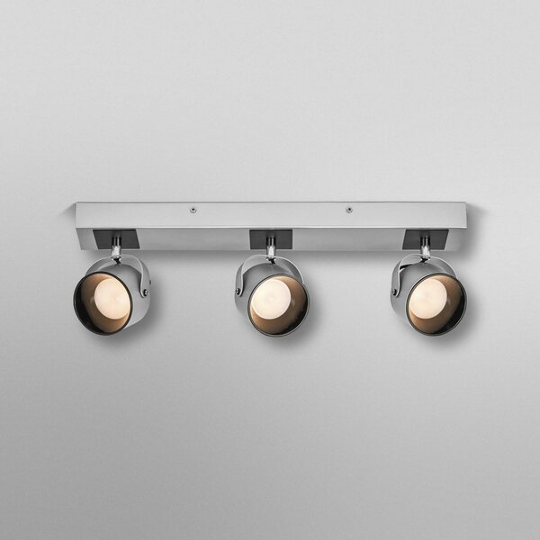 OSRAM Lampa sufitowa LED Jupiter, 3-punktowa, srebrna, metalowa JUPITER, chromowy / srebrny, salon / jadalnia, metal, nowoczesny