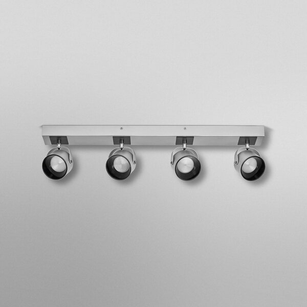 OSRAM Lampa sufitowa LED Jupiter, 4-punktowa, srebrna, metalowa JUPITER, chromowy / srebrny, salon / jadalnia, metal, nowoczesny