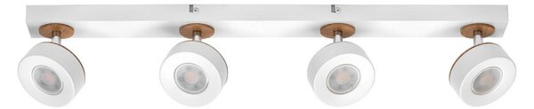 OSRAM Reflektor sufitowy LED PLUTO, biały, 4 spots, metalowy, 3000 K PLUTO, biały / opal, salon / jadalnia, metal