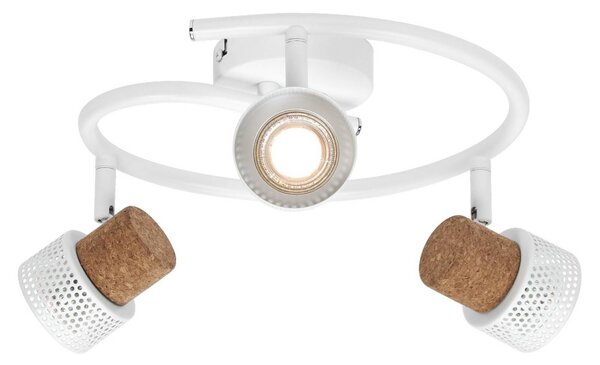 OSRAM Reflektor sufitowy CORK SPIRAL biały 3-spot GU10LED 927 ściemniany SPIRAL, możliwość ściemniania, biały / opal, salon / jadalnia, metal