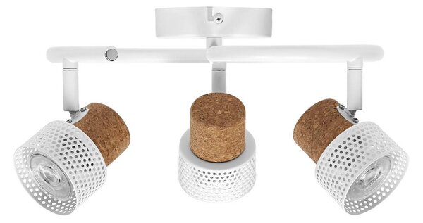 OSRAM Reflektor sufitowy CORK SPIRAL biały 3-spot GU10LED 927 ściemniany SPIRAL, możliwość ściemniania, biały / opal, salon / jadalnia, metal