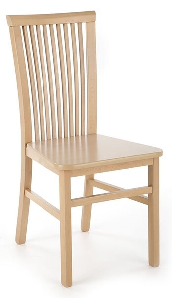 Krzesło drewniane Remin z twardym siedziskiem - dąb sonoma