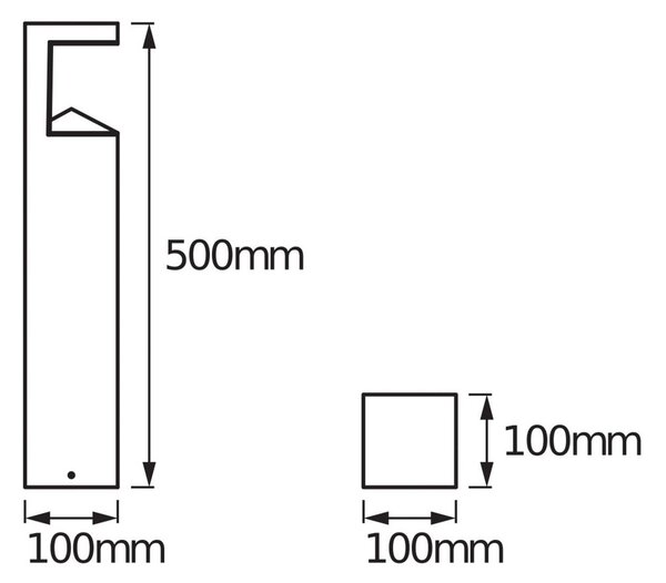 OSRAM Słupek oświetleniowy LED ENDURA STYLE piramida, stal nierdzewna, IP44 PYRAMID, aluminiowy / szary / cynkowy, stal szlachetna, nowoczesny