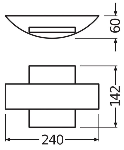 OSRAM Kinkiet zewnętrzny LED ENDURA STYLE SHIELD, aluminiowy / szary / cynkowy, aluminium, nowoczesny