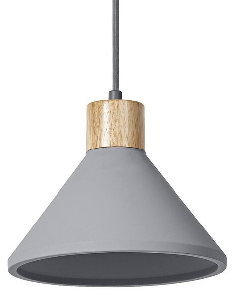OSRAM Lampa wisząca CONCRETE WOOD, możliwość ściemniania, aluminiowy / szary / cynkowy, salon / jadalnia, beton, młodzieżowy