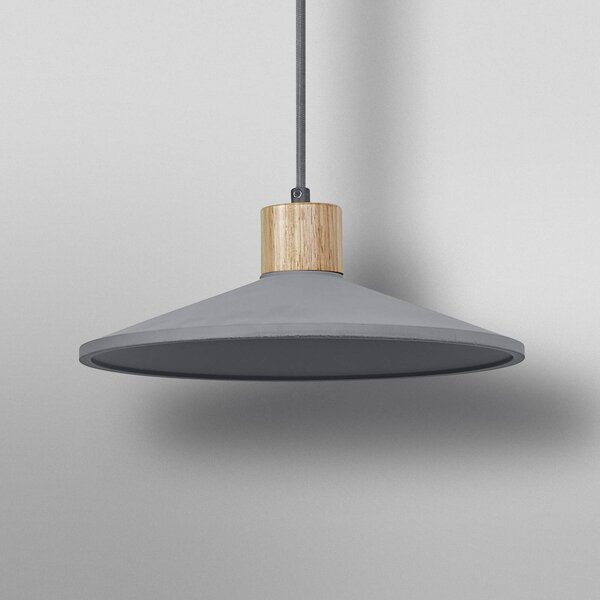 OSRAM Lampa wisząca CONCRETE WOOD, możliwość ściemniania, aluminiowy / szary / cynkowy, salon / jadalnia, beton, młodzieżowy