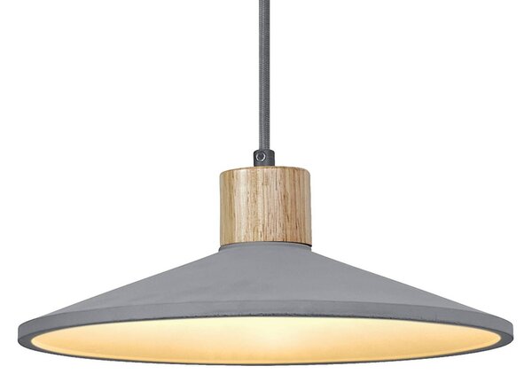 OSRAM Lampa wisząca CONCRETE WOOD, możliwość ściemniania, aluminiowy / szary / cynkowy, salon / jadalnia, beton, młodzieżowy