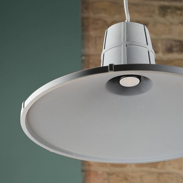 OSRAM Lampa wisząca CONCRETE SALA, możliwość ściemniania, aluminiowy / szary / cynkowy, salon / jadalnia, beton, młodzieżowy