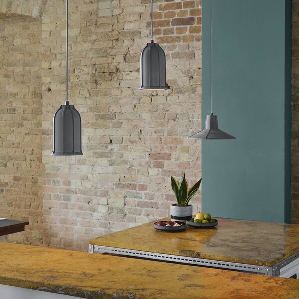 OSRAM Lampa wisząca CONCRETE SIM, możliwość ściemniania, aluminiowy / szary / cynkowy, salon / jadalnia, beton, młodzieżowy