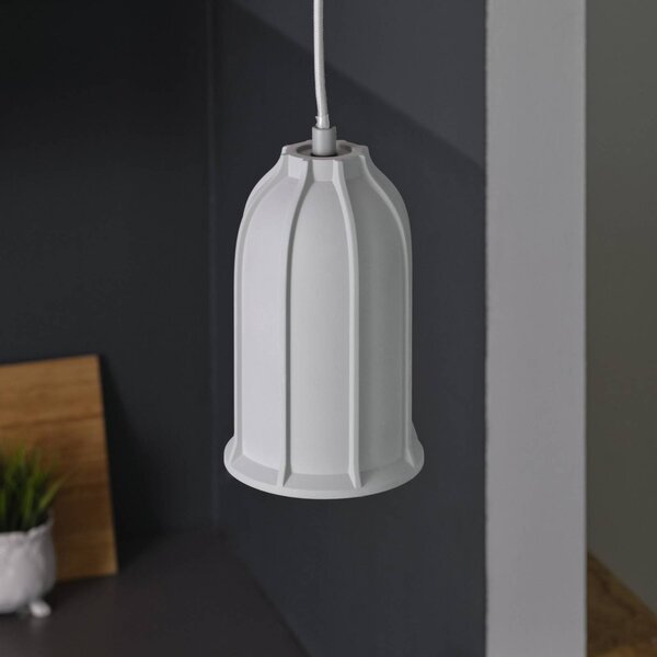 OSRAM Lampa wisząca CONCRETE SIM, możliwość ściemniania, aluminiowy / szary / cynkowy, salon / jadalnia, beton, młodzieżowy