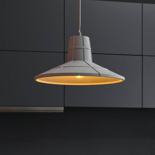 OSRAM Lampa wisząca CONCRETE SALA, możliwość ściemniania, aluminiowy / szary / cynkowy, salon / jadalnia, beton, młodzieżowy