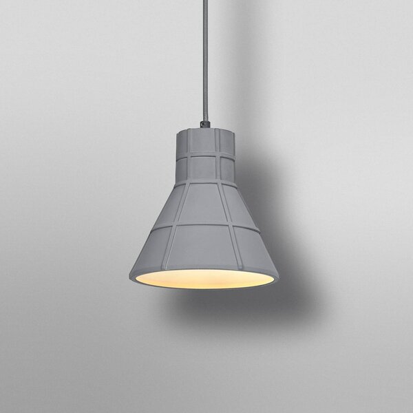 OSRAM Lampa wisząca CONCRETE BIM, możliwość ściemniania, aluminiowy / szary / cynkowy, salon / jadalnia, beton, młodzieżowy