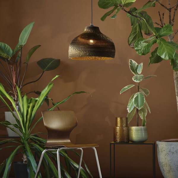 OSRAM Lampa wisząca HAT, możliwość ściemniania, brązowy / rdzawy, salon / jadalnia, papier / lunolit / lunopal