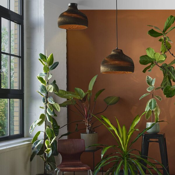 OSRAM Lampa wisząca HAT, możliwość ściemniania, brązowy / rdzawy, salon / jadalnia, papier / lunolit / lunopal