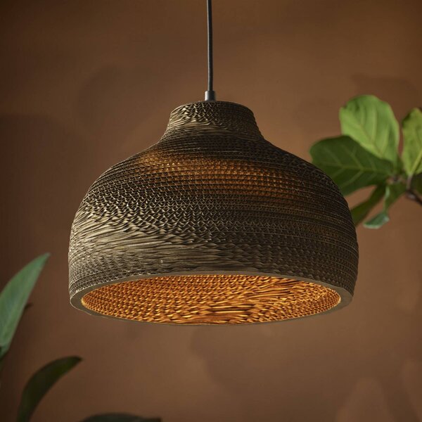 OSRAM Lampa wisząca HAT, możliwość ściemniania, brązowy / rdzawy, salon / jadalnia, papier / lunolit / lunopal