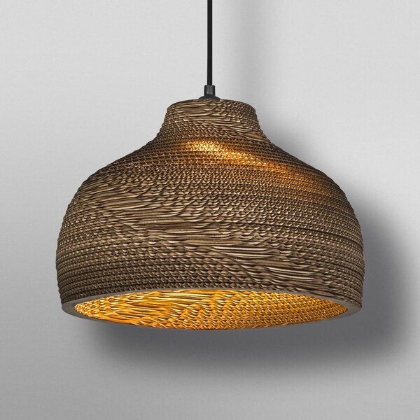 OSRAM Lampa wisząca HAT, możliwość ściemniania, brązowy / rdzawy, salon / jadalnia, papier / lunolit / lunopal