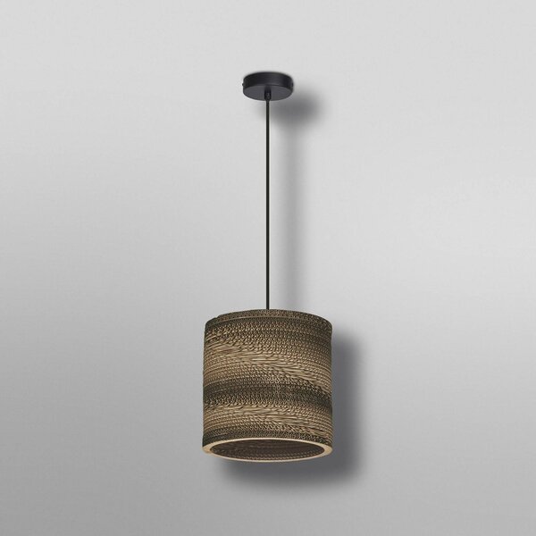 OSRAM Lampa wisząca CYLINDER, możliwość ściemniania, brązowy / rdzawy, salon / jadalnia, papier / lunolit / lunopal