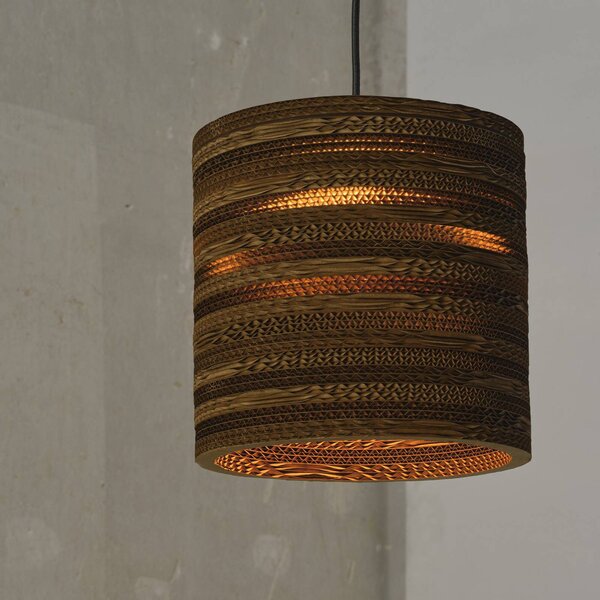 OSRAM Lampa wisząca CYLINDER, możliwość ściemniania, brązowy / rdzawy, salon / jadalnia, papier / lunolit / lunopal