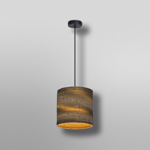 OSRAM Lampa wisząca CYLINDER, możliwość ściemniania, brązowy / rdzawy, salon / jadalnia, papier / lunolit / lunopal
