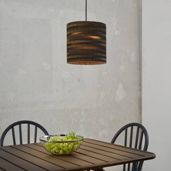 OSRAM Lampa wisząca CYLINDER, możliwość ściemniania, brązowy / rdzawy, salon / jadalnia, papier / lunolit / lunopal