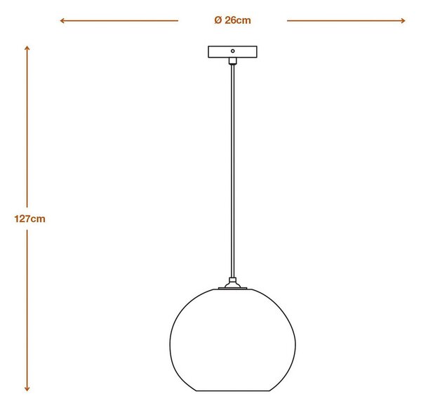 OSRAM Lampa wisząca BALL, możliwość ściemniania, brązowy / rdzawy, salon / jadalnia, papier / lunolit / lunopal