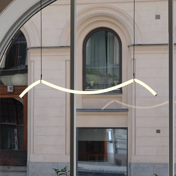 Markslöjd Lampa wisząca Melt, możliwość ściemniania, biały / opal, salon / jadalnia, tworzywo sztuczne, nowoczesny