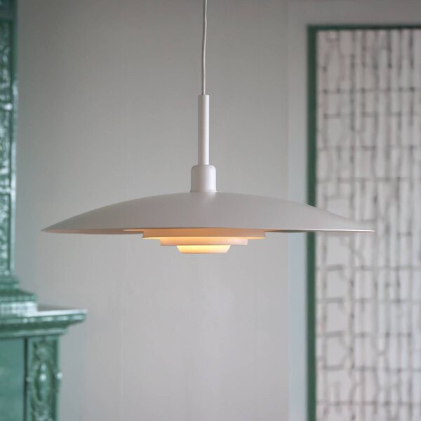 Markslöjd Lampa wisząca Piny, biały / opal, salon / jadalnia, metal, nowoczesny