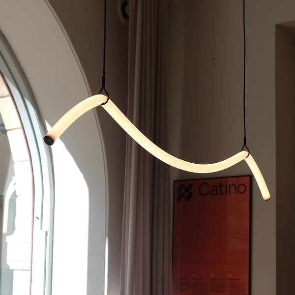 Markslöjd Lampa wisząca Melt, możliwość ściemniania, biały / opal, salon / jadalnia, tworzywo sztuczne, nowoczesny