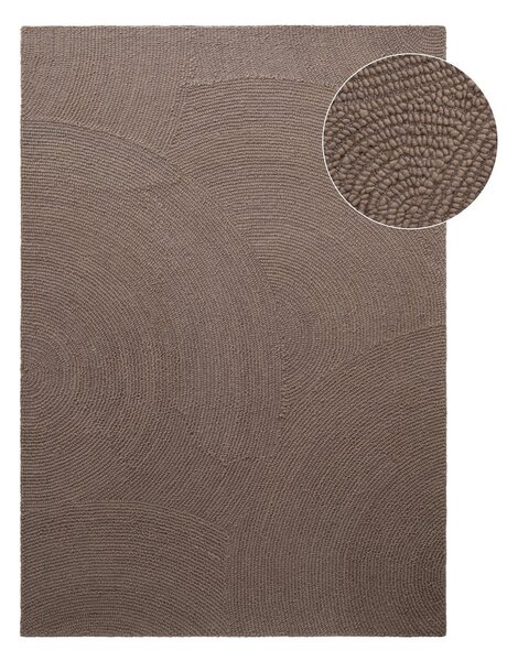 Szarobrązowy wełniany dywan tkany ręcznie 120x180 cm Calmio – Hanse Home