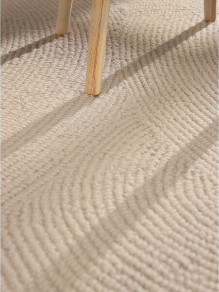 Wełniany chodnik tkany ręcznie w jasnym naturalnym kolorze 80x200 cm Calmio – Hanse Home