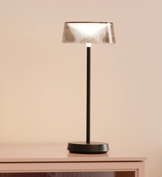 FH Lighting Schöner Wohnen Lampa stołowa LED Torre, IP44, ściemniana możliwość ściemniania, czarny, salon / jadalnia, metal, nowoczesny